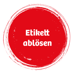 Etikett ablösen Etikett ablösen