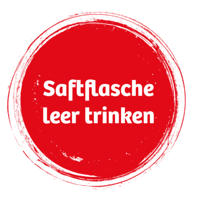 Saftflasche leer trinken Saftflasche leer trinken